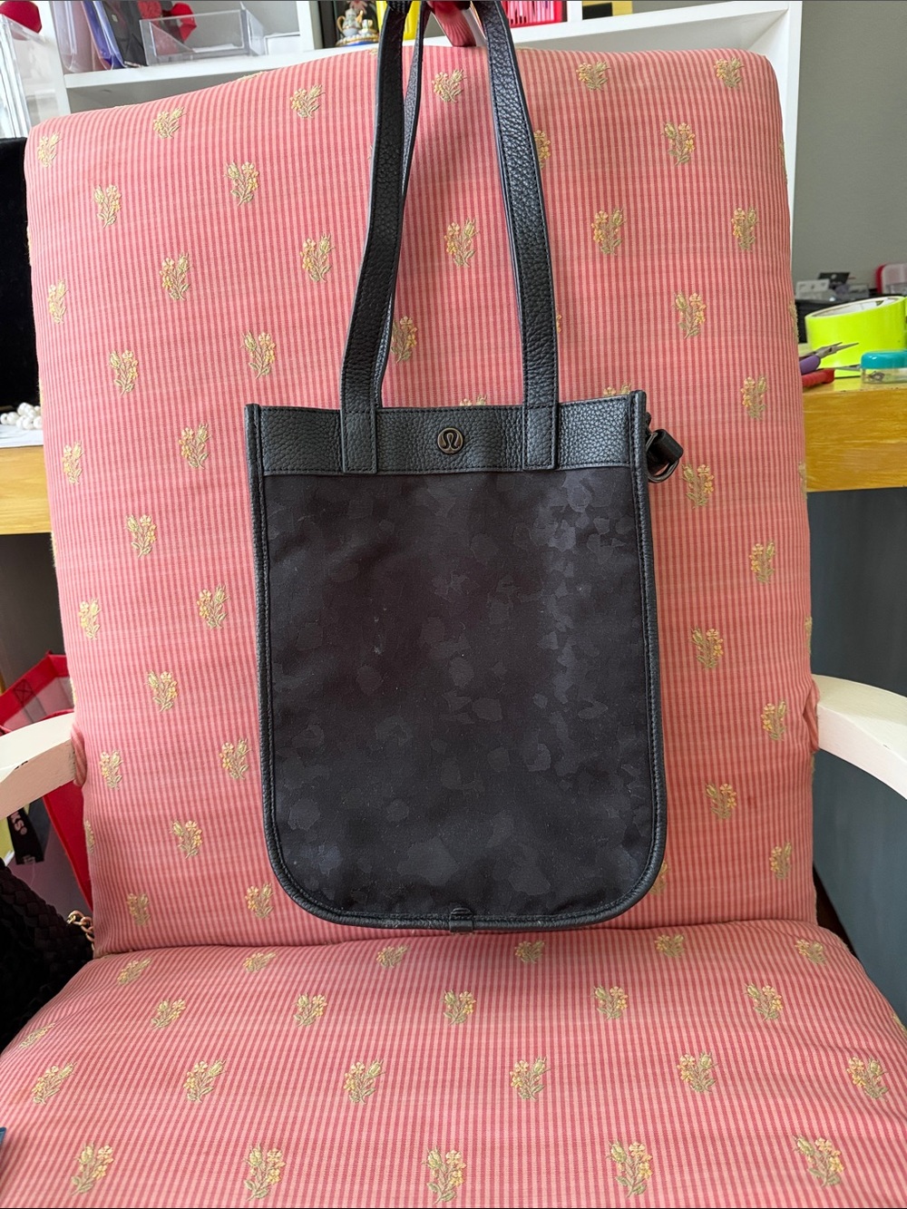 lululemon athletica Black Textured Everyday Tote